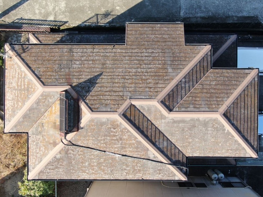 【和歌山市】　D様邸<br>『グレーの外壁にダークグレーの屋根が重厚感溢れる素敵な仕上がりに…✧₊°』ウルトラTOP、インテグラルコート塗布3